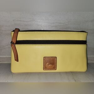Dooney And Bourke Yellow Double Zip Wallet